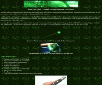 Greenlaserbeam.com(Green Laser Pointer) Screenshot