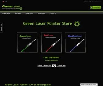 GreenlaserpointerStore.com(Green Laser Pointer Store) Screenshot