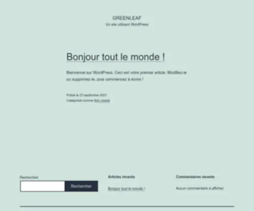 Greenleaf.fr(Un site utilisant WordPress) Screenshot