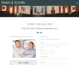 Greenlegalteam.com(Green & Schafle) Screenshot