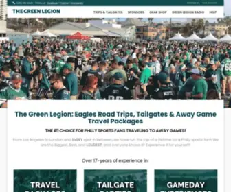 Greenlegion.com(Philadelphia Eagles Road Trips) Screenshot