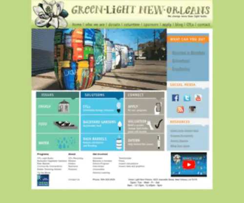 Greenlightneworleans.org(Green Light New Orleans supports residents becoming more sustainable and resilient) Screenshot