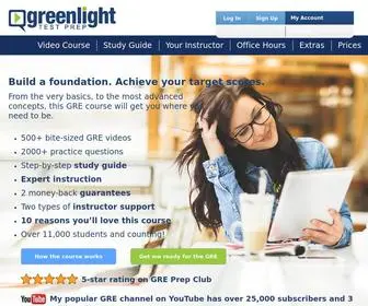 Greenlighttestprep.com(GRE prep designed for mastery) Screenshot