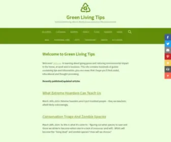 Greenlivingtips.com(Green living tips) Screenshot