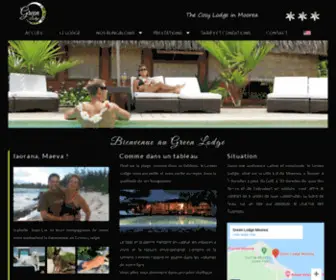 Greenlodgemoorea.com(Green Lodge Moorea : Pension haut de gamme à Moorea) Screenshot