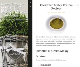 Greenmalaysiankratom.com(Green Malay) Screenshot