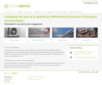 Greenmatch.fr(Comparez les prix et la qualité de différents fournisseurs d'énergies renouvelables) Screenshot