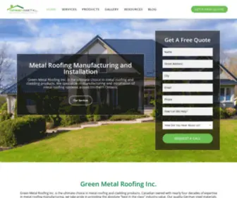 Greenmetal.ca(Green Metal Roofing Manufacturer & Installation Company) Screenshot