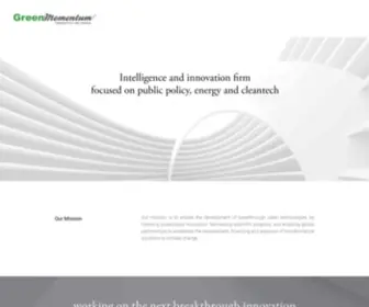 Greenmomentum.com(Intelligence and innovation firm focused on public policy) Screenshot