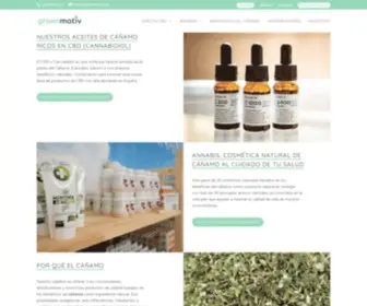 Greenmotiv.com(Distribuidor de Productos Naturales de Cáñamo y CBD) Screenshot