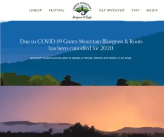 Greenmountainbluegrass.com(Green Mountain Bluegrass & Roots Festival) Screenshot