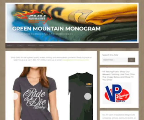 Greenmtmonogram.com(Custom Screen Printing and embroidery) Screenshot