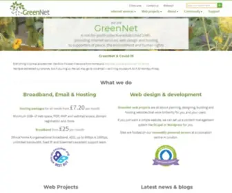Greennet.org.uk(Internet services) Screenshot