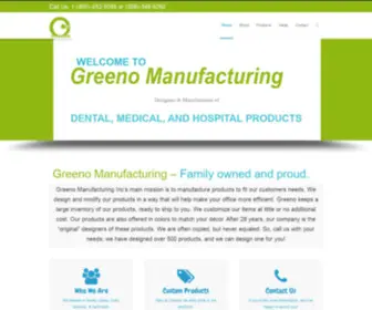 Greenomfg.com(Greeno Manufacturing) Screenshot