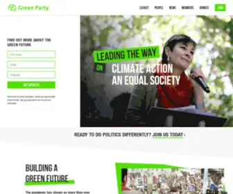 Greenparty.org.uk(A message from Caroline Lucas MP) Screenshot