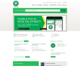 Greenp.com(Find Parking in Toronto with Green P.com) Screenshot
