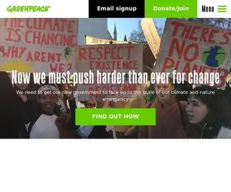 Greenpeace.org.uk(Greenpeace UK) Screenshot
