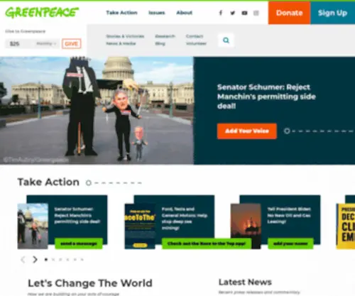 Greenpeace.us(Greenpeace USA) Screenshot