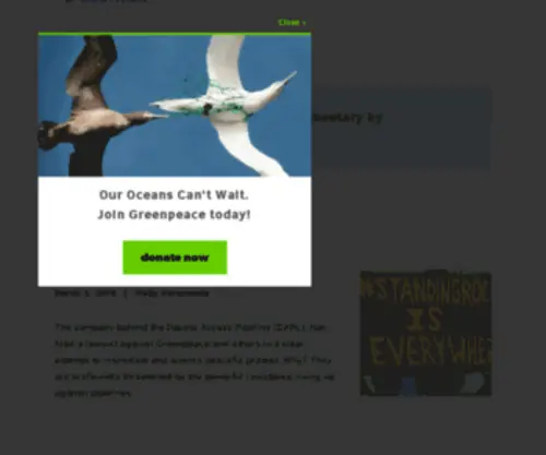 Greenpeaceblogs.com(Greenpeace USA News & Blog) Screenshot