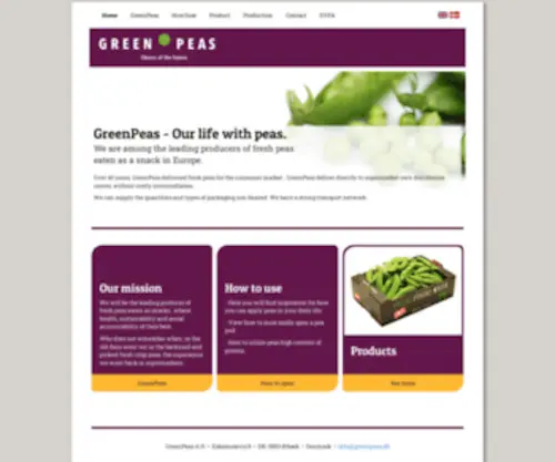 Greenpeas.dk(ærter) Screenshot