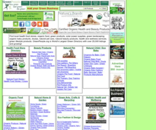 Greenpeople.org(Search for organic food) Screenshot
