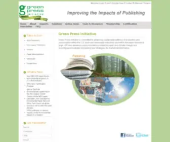 Greenpressinitiative.org(Un site utilisant WordPress) Screenshot