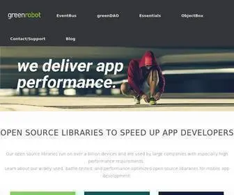Greenrobot.org(Performance-optimized open source libraries that run on billions of mobile devices. Most popular) Screenshot