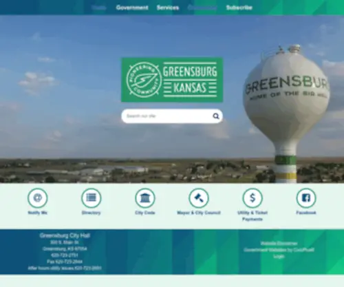 Greensburgks.org(Greensburg, KS) Screenshot