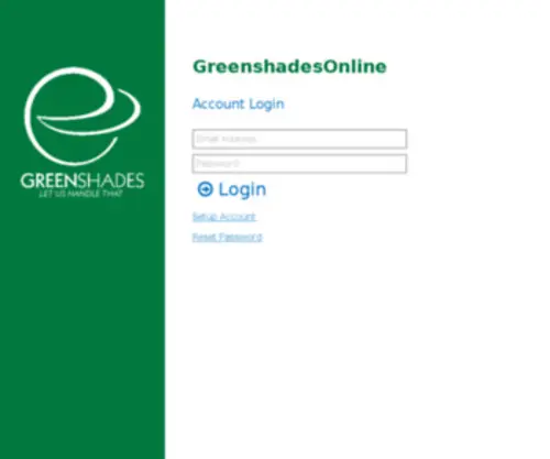Greenshadesonline.com(Greenshades Sign On) Screenshot