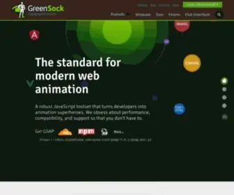 Greensock.com(GSAP is an industry standard JavaScript animation library from GreenSock) Screenshot