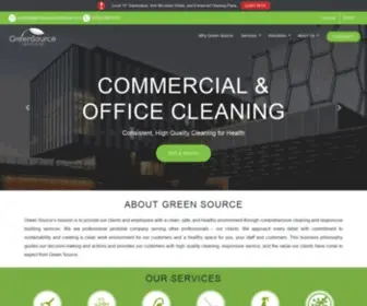 Greensourcejanitorial.com(Green Source's mission) Screenshot