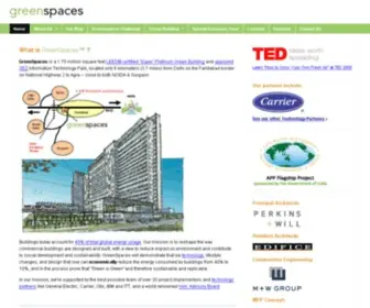 Greenspaces.in(The world's most energy efficient commercial building in India) Screenshot