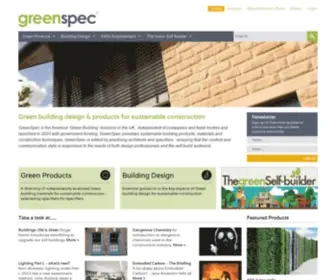 Greenspec.co.uk(Green Building Design) Screenshot