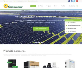 Greensunpv.com(Greensun solar) Screenshot
