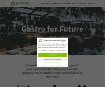 Greentable.de(Initiative für Nachhaltigkeit in der Gastronomie) Screenshot