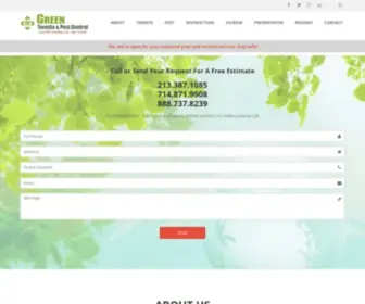Greentermite.com(Most Reliable Los Angeles and Orange County Pest Control and Termite Company) Screenshot