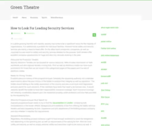 Greentheatre.co.uk(Green Theatre) Screenshot