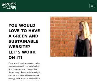 Greentheweb.com(Let's create green and sustainable websites) Screenshot