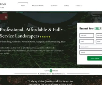 Greenthumbvirginia.com(Green Thumb Landscaping & Yard Care LLC) Screenshot