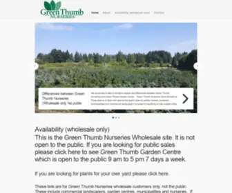 Greenthumbwholesale.com(Green Thumb Nurseries (Wholesale)) Screenshot