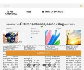 Greenuso.com(Ecological and Biodegradable Disposable Products) Screenshot