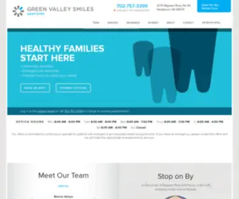 Greenvalleysmilesdentistry.com(Henderson Dentist office) Screenshot