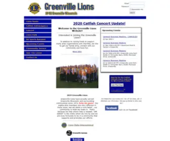 Greenvillelions.org(Greenville Lions) Screenshot