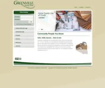 Greenvillesavings.com(Greenville Savings Bank) Screenshot