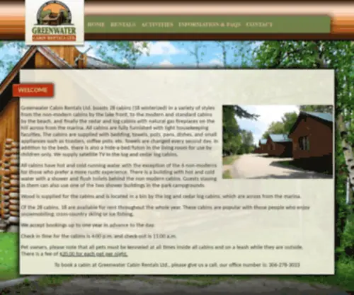Greenwatercabinrentals.com(Greenwater Cabin Rentals Ltd) Screenshot