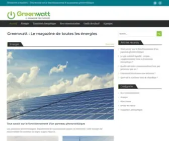 Greenwatt.fr(Le magazine de toutes les énergies) Screenshot