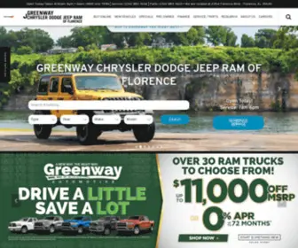 GreenwayCDjrflorence.com(Greenway Chrysler Dodge Jeep Ram of Florence) Screenshot