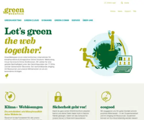 Greenwebspace.com(Green Webhosting für nachhaltige Online) Screenshot