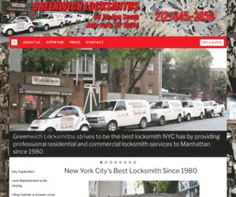 Greenwichlocksmiths.com(212-645-2858 Residential & Commercial Locksmith Services in NYC) Screenshot