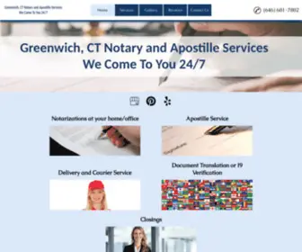 Greenwichnotaryct.com(Greenwich, CT Notary and Apostille Services) Screenshot